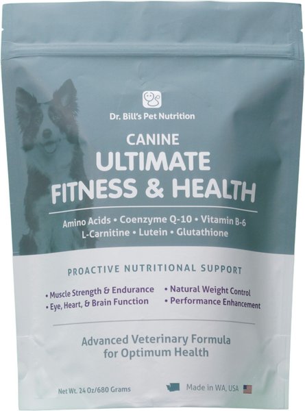 Dr. Bill's Pet Nutrition Canine Ultimate Fitness & Health Dog Supplement Powder, 680-gm pouch slide 1 of 8