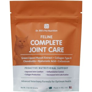 Dr. Bill's Pet Nutrition Feline Complete Joint Care Cat Supplement Powder, 85-gm jar