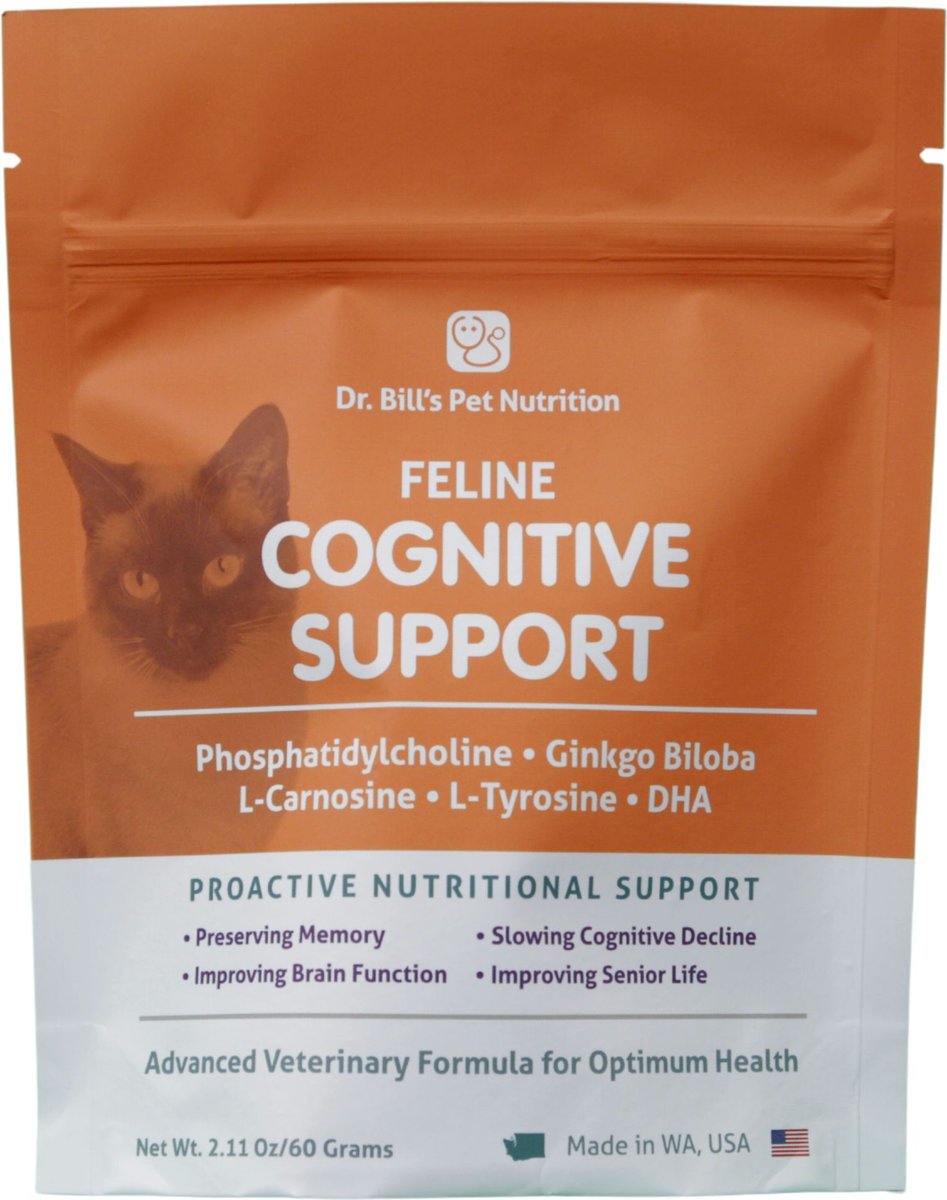 DR. BILL'S PET NUTRITION Feline Cognitive Support Cat Supplement Powder ...