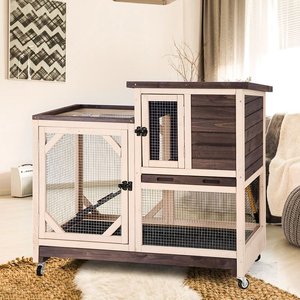 Aivituvin XZ7001 Large Indoor w/ Pull out Tray Rabbit Hutch