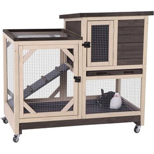 AIVITUVIN XZ7002 Two Story with No Leak Tray Bunny Hutch Chewy