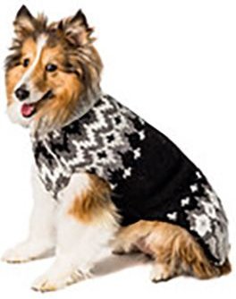 Chilly Dog Ski Wool Dog Sweater, Black, X-Large slide 1 of 4