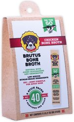 Brutus Broth Chicken Flavored Instant Bone Broth Dog Food Topping, 5 count