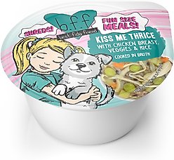 Weruva Best Fido Friend Fun Size Meals Kiss Me Thrice Wet Dog Food, 2.75-oz cup, case of 12