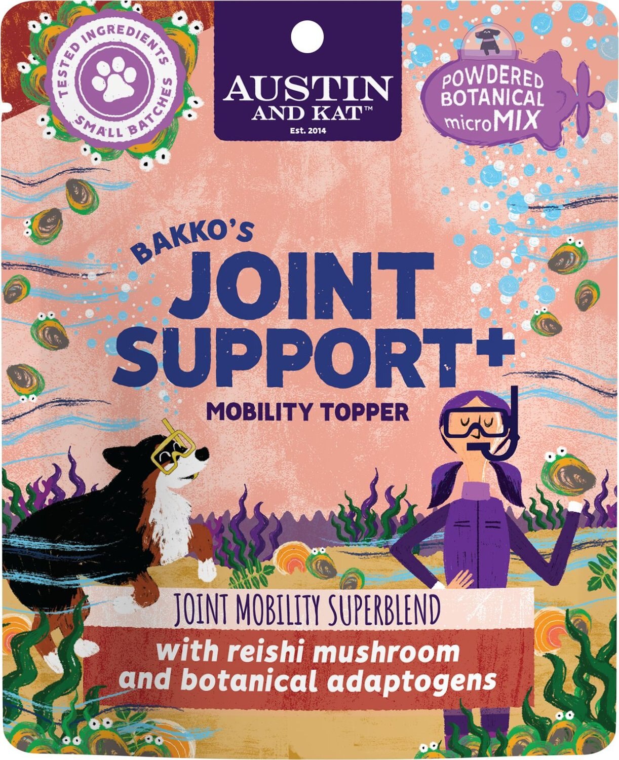 Austin and Kat Bakko's Joint Support Dog & Cat Supplement, 2.32-oz bag