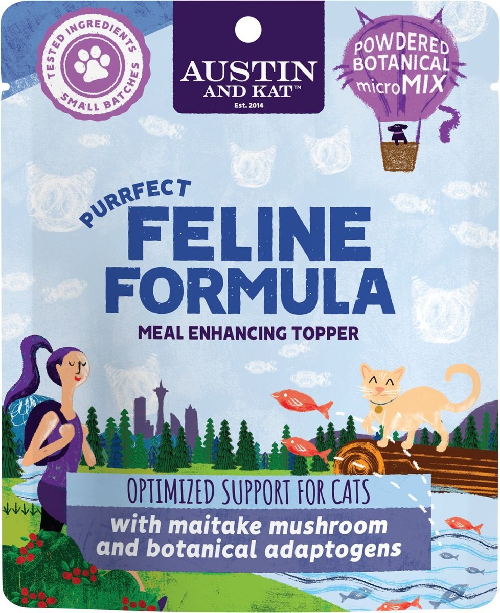 Austin and Kat Purrfect Feline Formula Cat Supplement, 2.32-oz bag