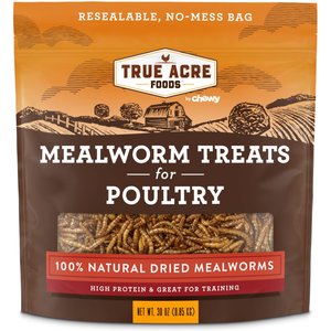 True Acre Foods Mealworm Poultry Treats, 30-oz bag