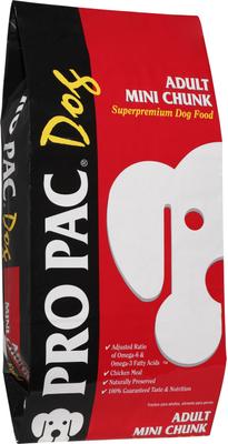 Show full view: Pro Pac Adult Mini Chunk Chicken Flavored Dry Dog Food, 40-lb bag slide 4 of 5