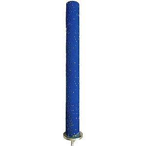 SunGrow Nail & Beak Trimmer Sand Coated Wooden Bird Perch Stand, Blue, 8-in