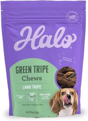 Halo Green Tripe Lamb Flavored Dog Chew, 6-oz pouch