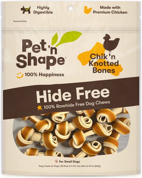 Pet 'n Shape Chik 'n Knot Bones Dog Treats, 20 count slide 1 of 2