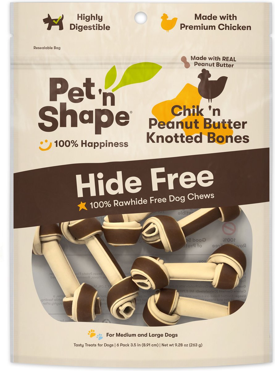 Pet 'n Shape Knot Bones Peanut Butter Dog Treats