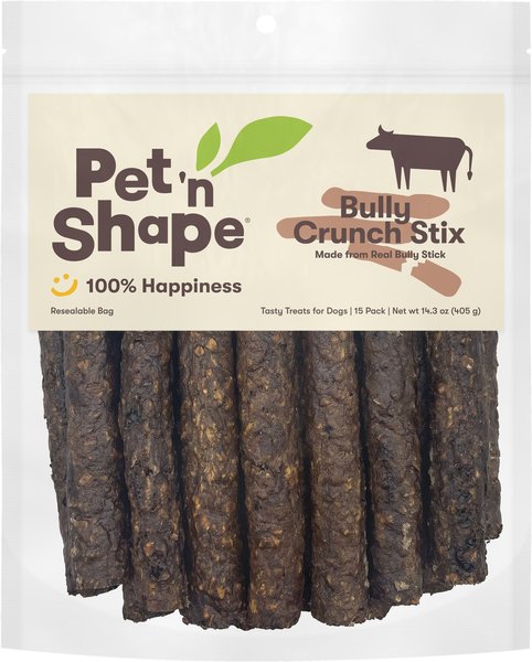 Pet 'n Shape Bully Crunch Stix Jerky Dog Treats, 15 count slide 1 of 2