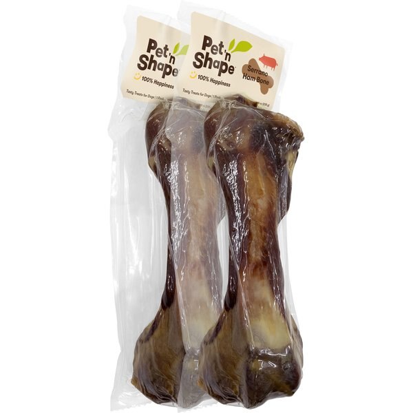 PET 'N SHAPE Serrano Ham Bone Dog Treats, 2 count
