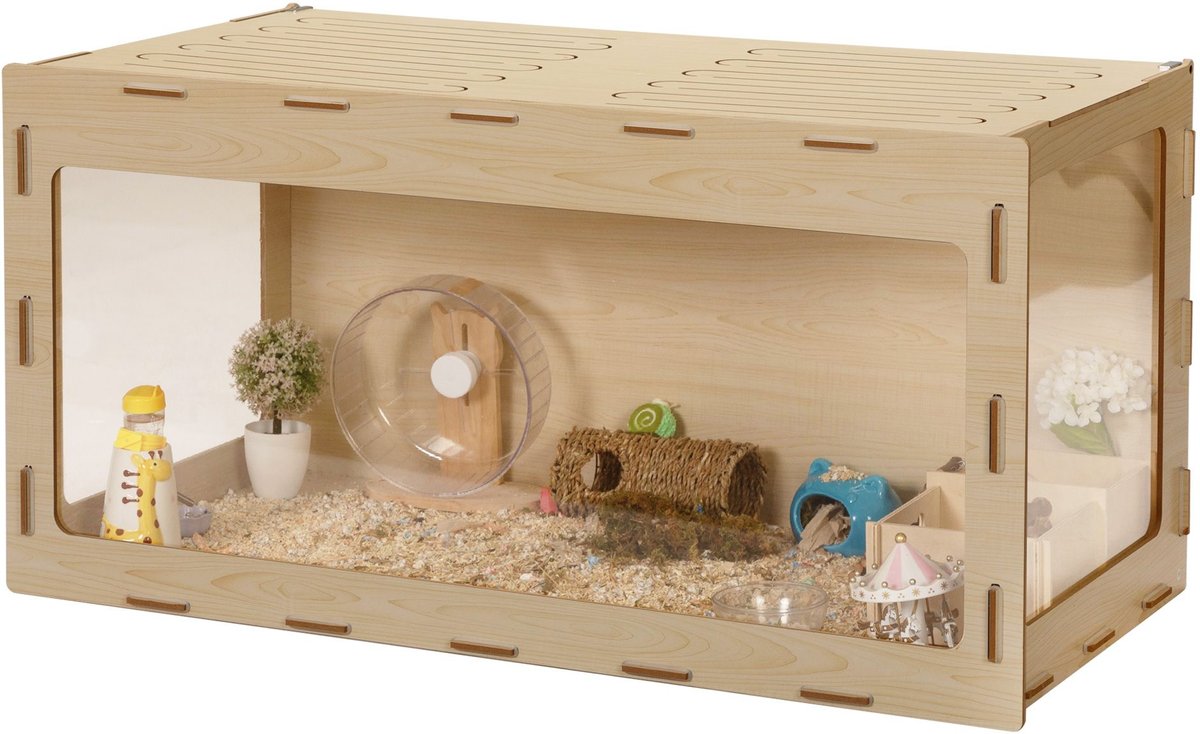 Acrylic Window Hamster Cage & Gerbil Habitat