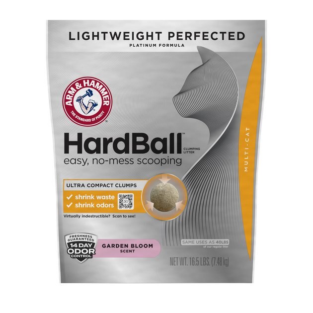 ARM & HAMMER LITTER Platinum Hardball Garden Bloom Lightweight Easy No