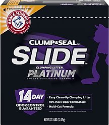Arm & Hammer Litter SLIDE Platinum Easy Clean-Up Multi-Cat Clumping Cat Litter, 27.5-lb box