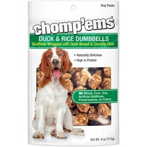 Chomp'ems Chicken & Rice Dumbbells Jerky Dog Treats