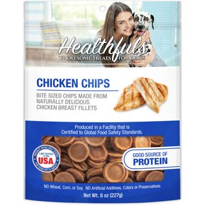 Healthfuls Chicken Chips Jerky Dog Treats, 8-oz bag