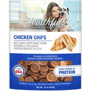 RUFFIN' IT Healthfuls Chicken Chips Jerky Dog Treats, 16-oz bag