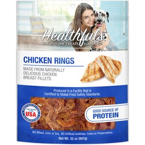 RUFFIN' IT Healthfuls Chicken Rings Jerky Dog Treats, 32-oz bag