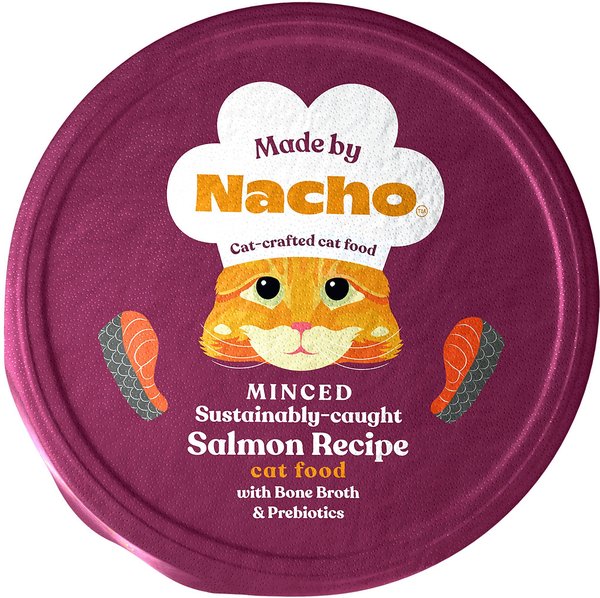 Made by Nacho Sustainably Caught Minced Salmon Recipe With Bone Broth  Wet Cat Food, 2.5-oz tray, case of 10, bundle of 2 slide 1 of 2