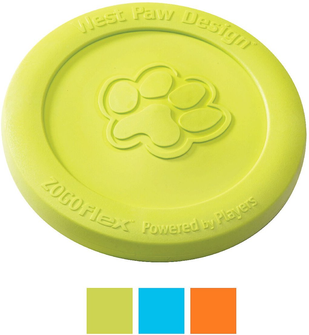 WEST PAW Zogoflex Zisc Flying Disc Dog Toy, Granny Smith, Large