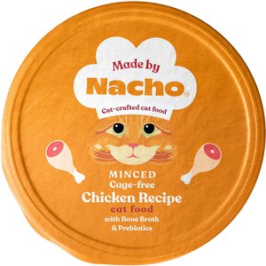 Made by Nacho Cage Free Minced Chicken Recipe with Bone Broth Wet Cat Food, 2.5-oz tray, case of 10, bundle of 2