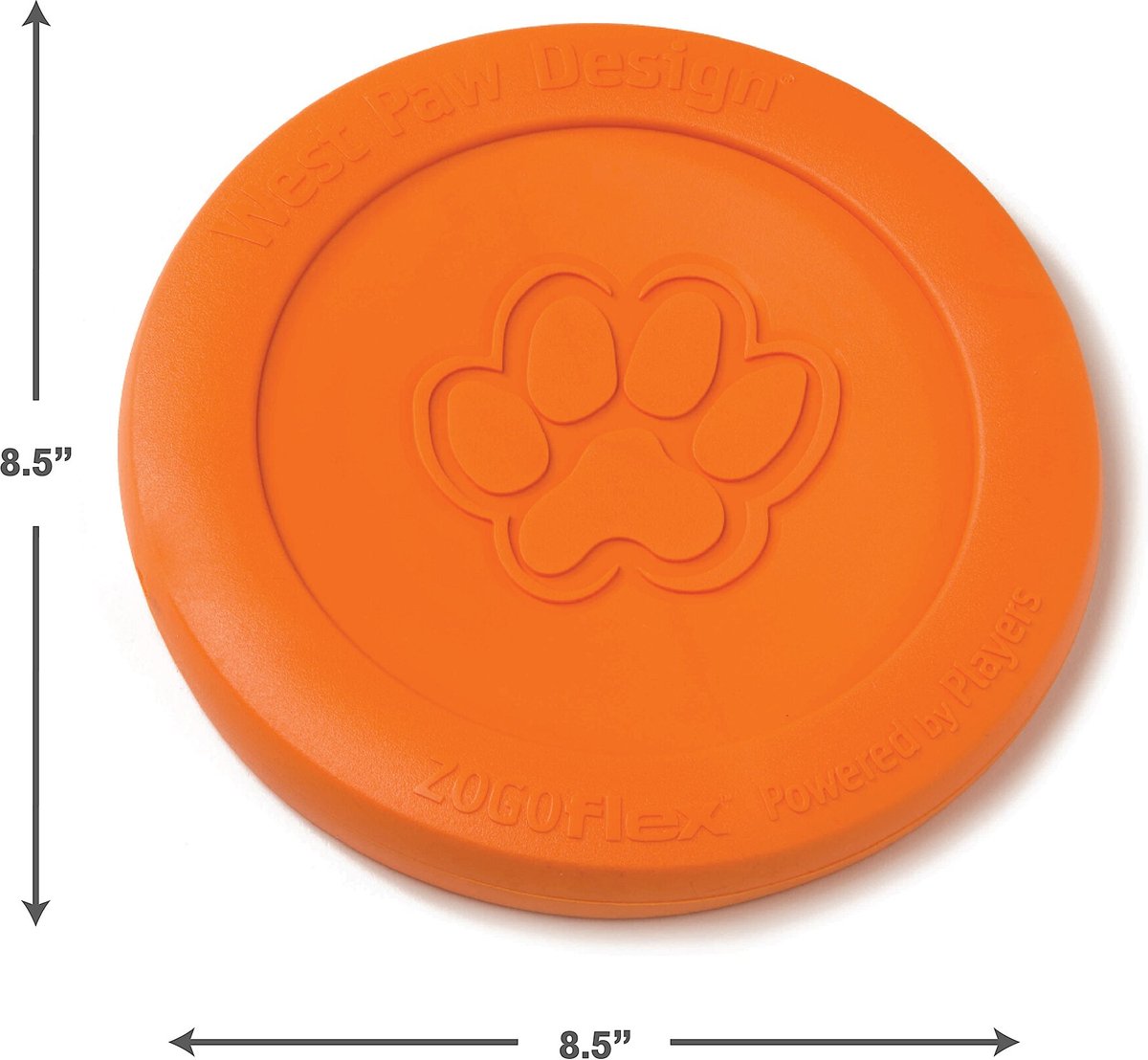 WEST PAW Zogoflex Zisc Flying Disc Dog Toy, Tangerine, Large