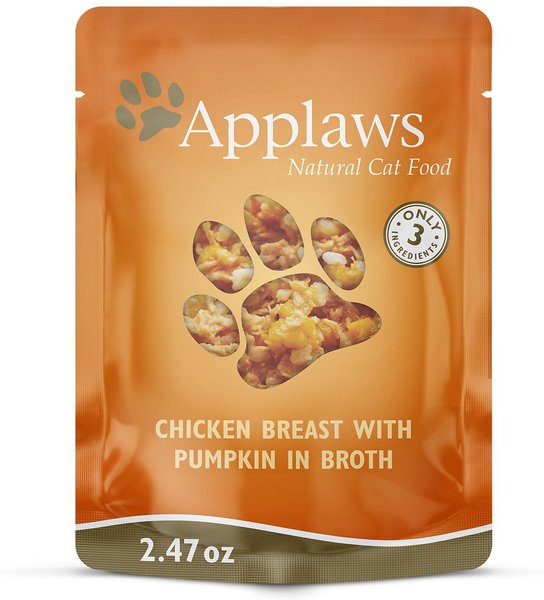 Applaws Chicken with Pumpkin Bits in Broth Wet Cat Food, 2.47-oz can, case of 12, bundle of 2 slide 1 of 1