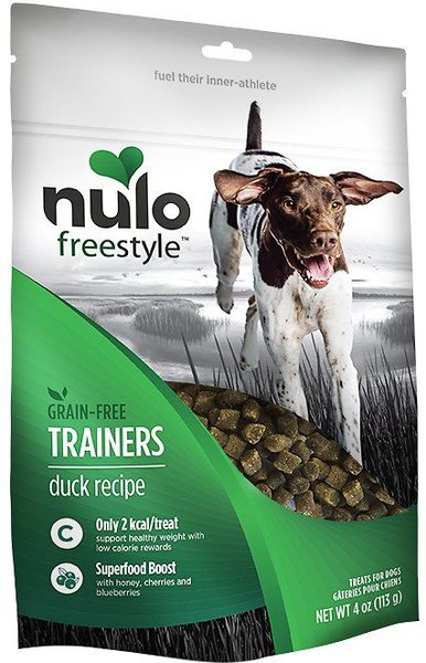 Nulo Freestyle Duck Recipe Grain-Free Dog Training Treats, 4-oz bag, bundle of 2 slide 1 of 3