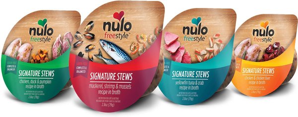 Nulo FreeStyle Signature Stews Cat & Kitten Grain-Free Variety Pack Cat Food, 2.8-oz tray, case of 12, bundle of 2 slide 1 of 7