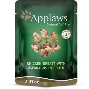 Applaws Chicken with Asparagus Bits in Gravy Wet Cat Food, 2.47-oz can, case of 12, bundle of 2