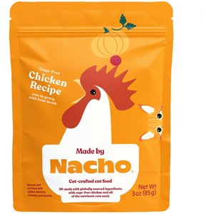 Made by Nacho Cage Free Chicken Recipe Cuts In Gravy with Bone Broth Wet Cat Food, 3-oz pouch, case of 12, bundle of 2