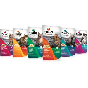 Nulo FreeStyle Variety Pack Cat Food Topper, 2.8-oz pouch, case of 6, bundle of 2