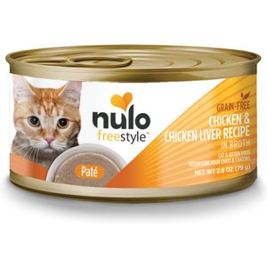 Nulo FreeStyle Chicken & Chicken Liver Pate Wet Cat Food, 2.8-oz can, case of 24