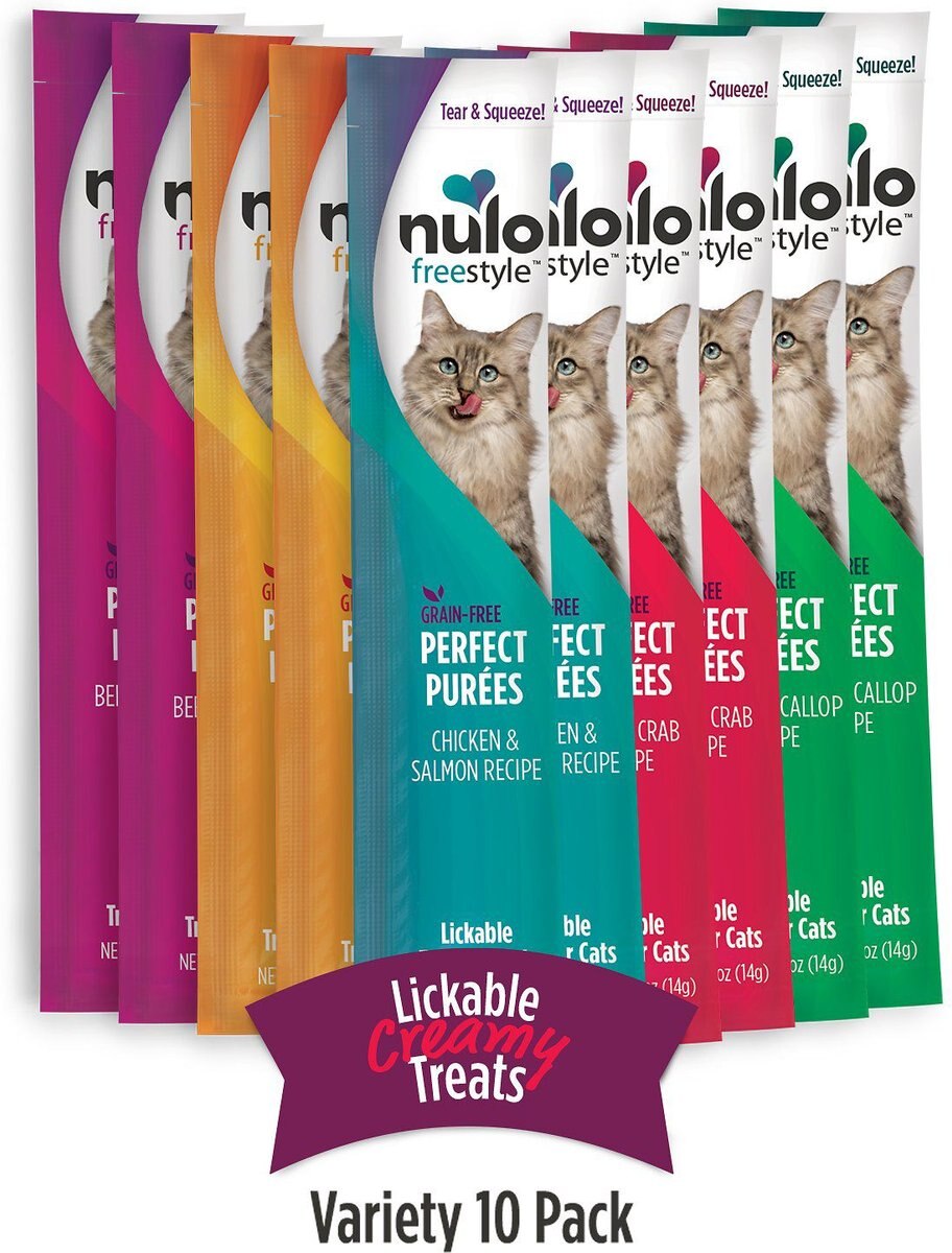 NULO Freestyle Perfect Puree Variety Pack GrainFree Lickable Cat