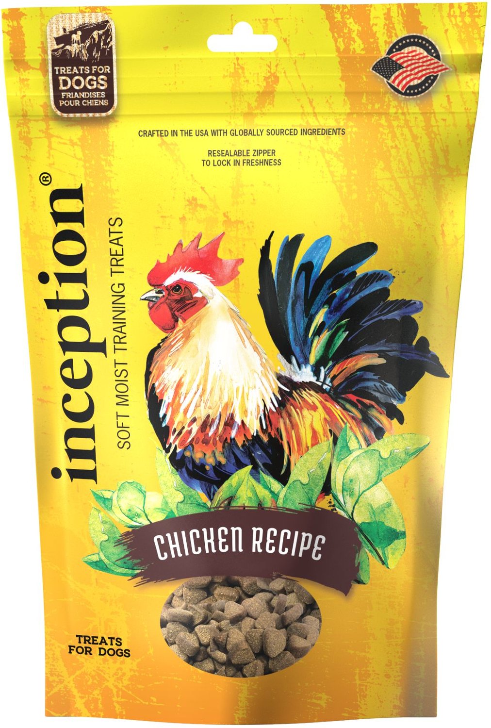 INCEPTION Chicken Flavored Soft & Chewy Dog Treats, 4-oz bag - Chewy.com