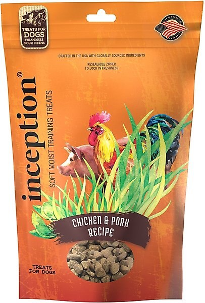 Inception Chicken & Pork Flavored Soft & Chewy Dog Treats, 4-oz bag slide 1 of 1