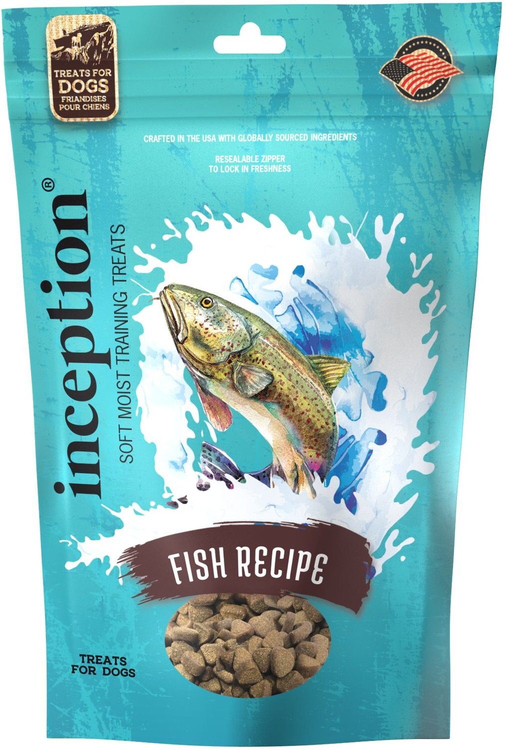 INCEPTION Fish Flavored Soft Chewy Dog Treats 4 oz Bag Chewy