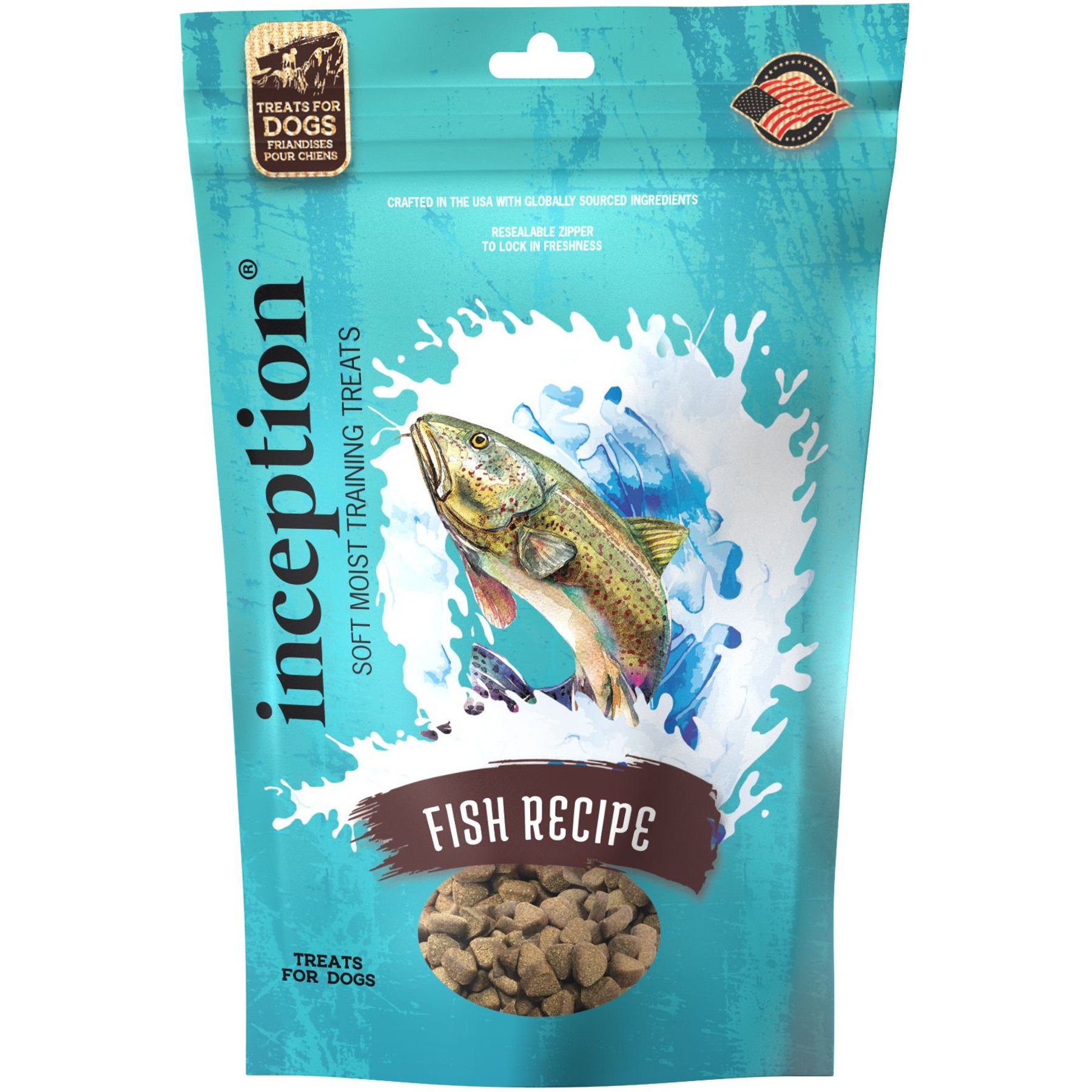 INCEPTION Fish Flavored Soft & Chewy Dog Treats, 4oz bag