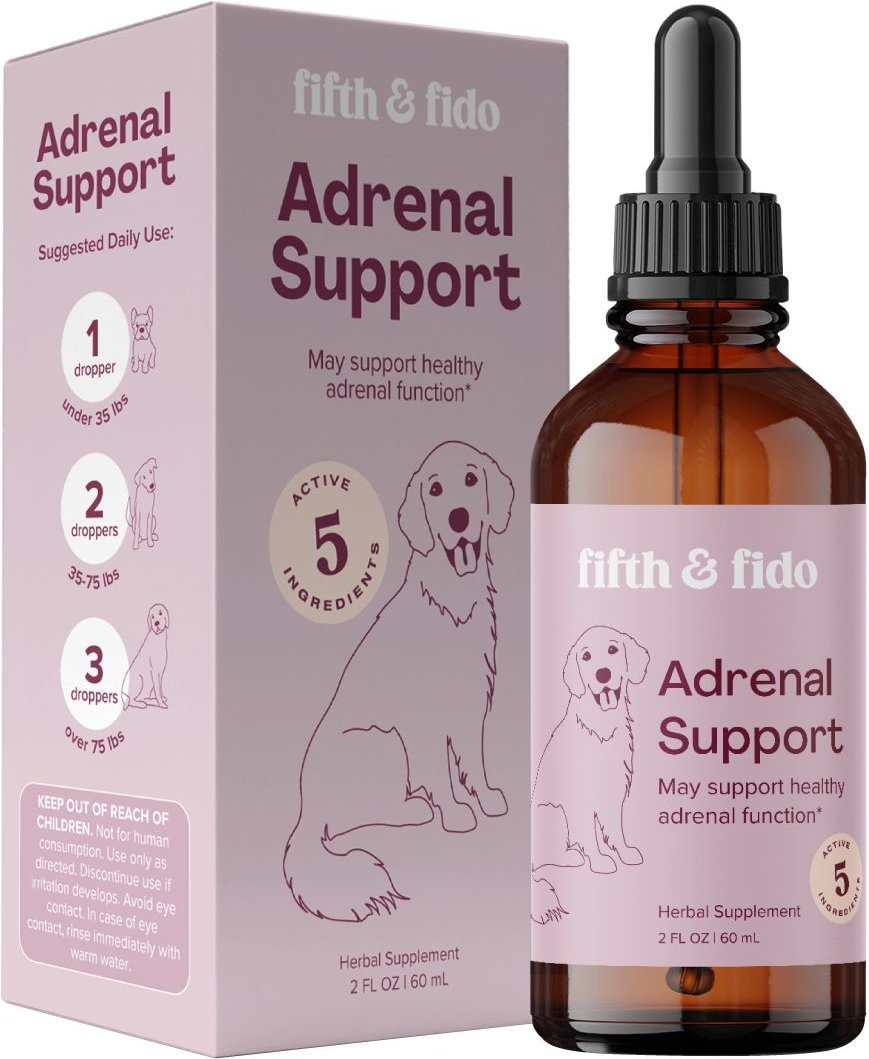 FIFTH AND FIDO Adrenal Balance Liquid Hormone Supplement for Dogs