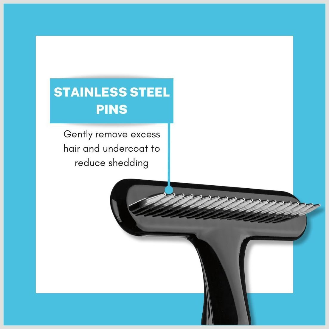 CONAIRPROPET Dog Undercoat Rake, 3/4" Medium Tooth