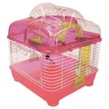 YML Clear Hamster Cage, Pink