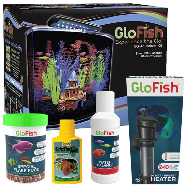 Glofish Starter Kit - GloFish Aquarium Kit, 5-gal + 4 other items slide 1 of 9