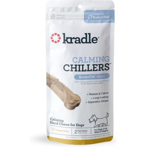Kradle Calming Chillers Chicken Flavored Hard Chew Dog Treats, 2 count