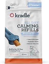 Kradle All Day Calming Bone Bacon Flavored Calming Supplement Refill for Dogs, 28 count