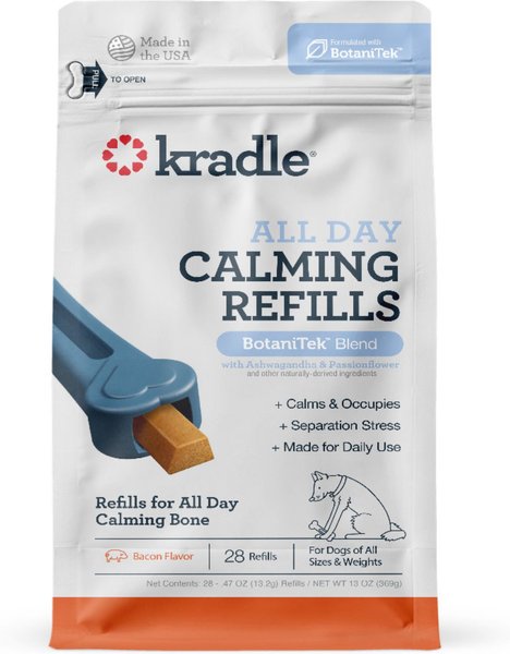 Kradle All Day Calming Bone Bacon Flavored Refill Dog Treats, 28 count slide 1 of 2