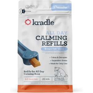 Kradle All Day Calming Bone Bacon Flavored Calming Supplement Refill for Dogs, 28 count