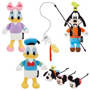 Disney Branded Pack - Disney Mickey & Friends Plush Mice Cat Toy with Catnip, 3 count + 4 other items
